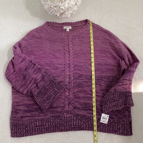 💕 NWT Macys Purple Lilac Ombre Knit Pullover Sweater - Picture 10 of 16